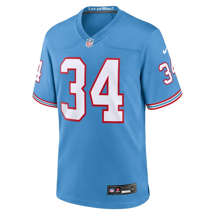 Earl Campbell Tennessee Titans Nike Oilers Throwback Retired Player Game Jersey - Light Blue