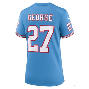 Eddie George Tennessee Titans Nike Women's Oilers Throwback Retired Player Game Jersey - Light Blue