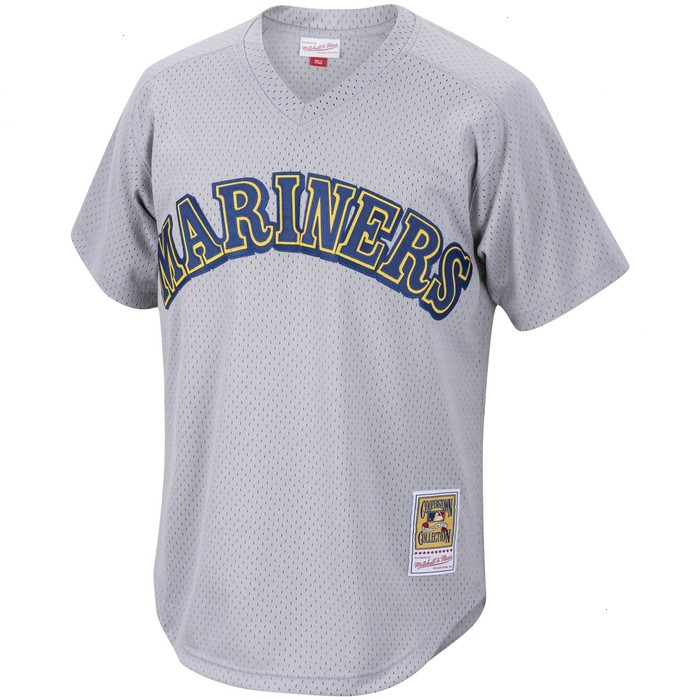 Edgar Martinez Seattle Mariners Mitchell & Ness Cooperstown Collection Mesh Batting Practice Jersey - Charcoal