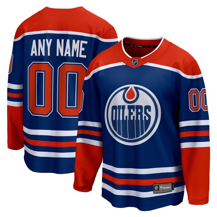 Edmonton Oilers Fanatics Branded Home Breakaway Custom Jersey - Royal