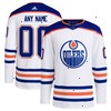 Edmonton Oilers adidas Away Primegreen Authentic Pro Custom Jersey - White