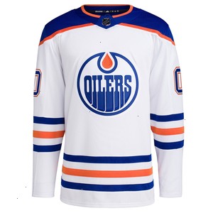 Edmonton Oilers adidas Away Primegreen Authentic Pro Custom Jersey - White