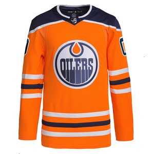 Edmonton Oilers adidas Home Authentic Pro Custom Jersey - Orange