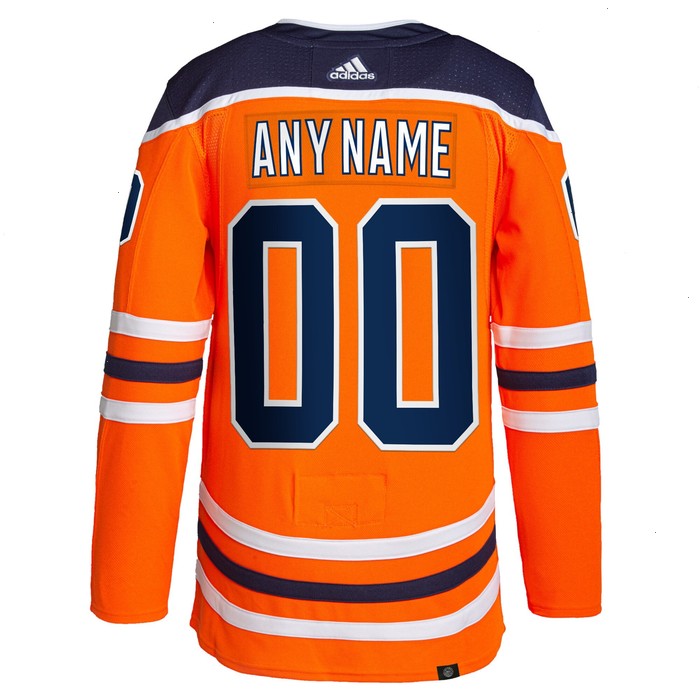 Edmonton Oilers adidas Home Authentic Pro Custom Jersey - Orange