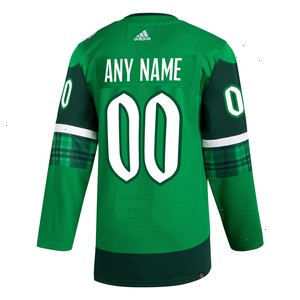  Edmonton Oilers adidas St. Patrick's Day Authentic Custom Jersey - Kelly Green