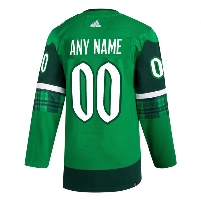 Edmonton Oilers adidas St. Patrick's Day Authentic Custom Jersey - Kelly Green