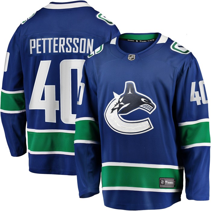 Elias Pettersson Vancouver Canucks Fanatics Branded 2019/20 Home Premier Breakaway Player Jersey - Blue