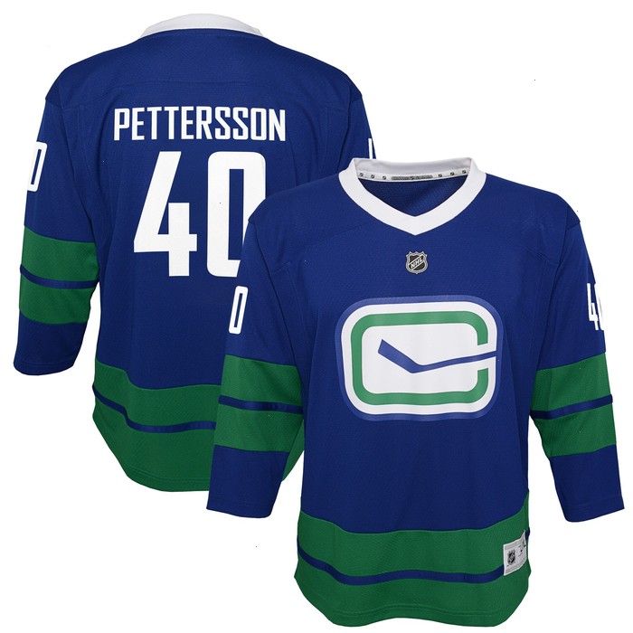 Elias Pettersson Vancouver Canucks Youth Royal 2019/20 Alternate Replica Player Jersey