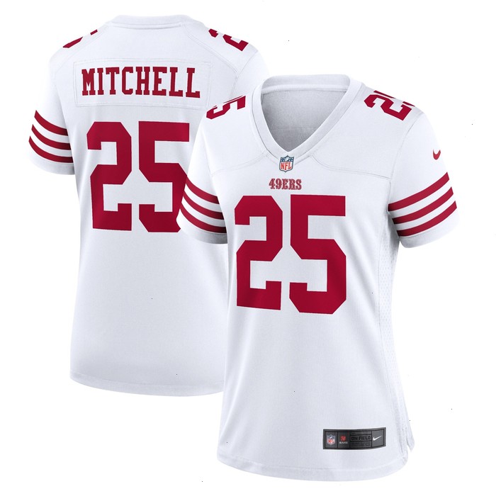 Elijah Mitchell San Francisco 49ers Nike Women's Player Game Jersey - White