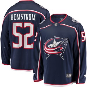 Emil Bemstrom Columbus Blue Jackets Fanatics Branded Home Breakaway Player Jersey - Navy