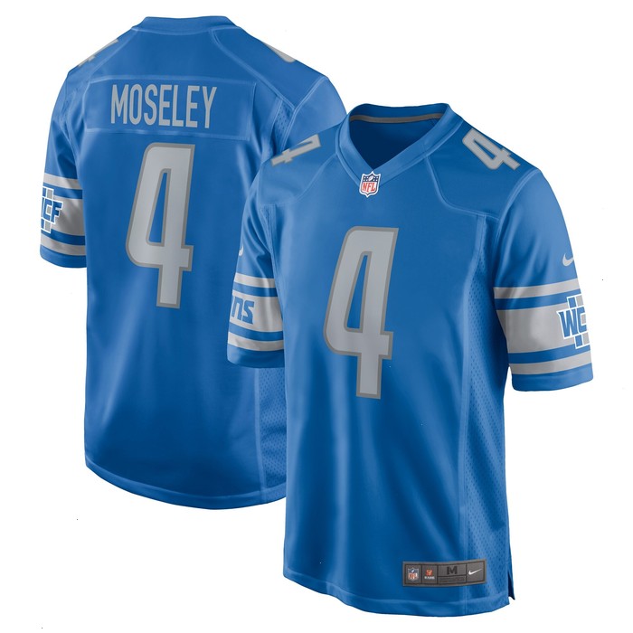 Emmanuel Moseley Detroit Lions Nike Game Jersey - Blue