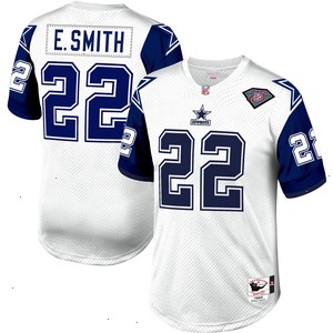 Emmitt Smith Dallas Cowboys Mitchell & Ness 1994 Authentic Retired Player Jersey - White/Navy