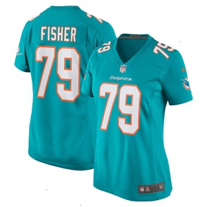 Eric Fisher Miami Dolphins Nike Women's Home Game Player Jersey - Aqua