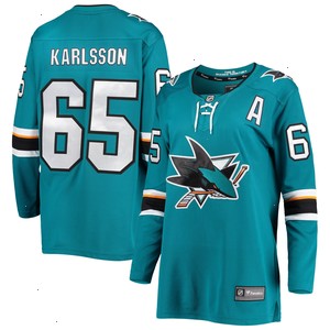 Erik Karlsson San Jose Sharks Fanatics Branded Women's Breakaway Home Team Player Jersey - Teal