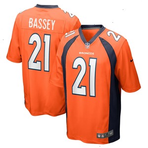 Essang Bassey Denver Broncos Nike Team Game Jersey - Orange