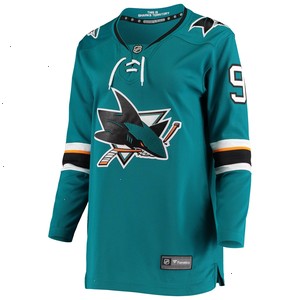 Evander Kane San Jose Sharks Fanatics Branded Women's Breakaway Home Player Jersey - Teal