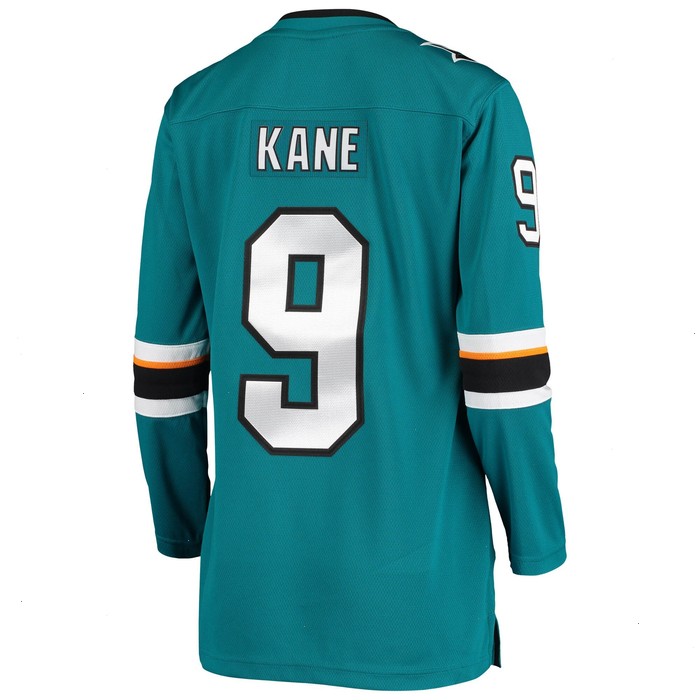 Evander Kane San Jose Sharks Fanatics Branded Women's Breakaway Home Player Jersey - Teal