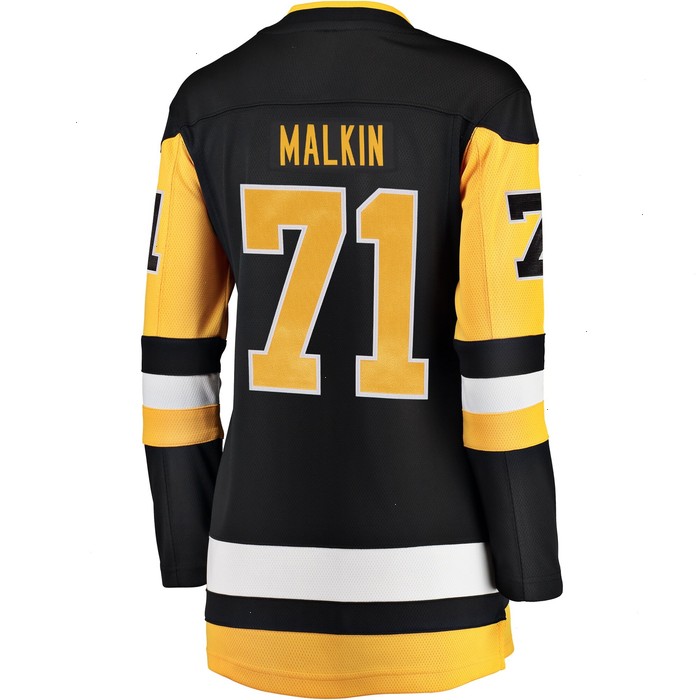 Evgeni Malkin Pittsburgh Penguins Fanatics Branded Women's Home Breakaway Player Jersey - Black