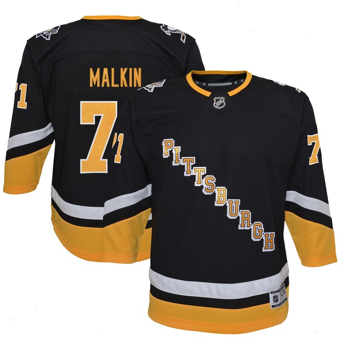 Evgeni Malkin Pittsburgh Penguins Youth 2021/22 Alternate Premier Player Jersey - Black