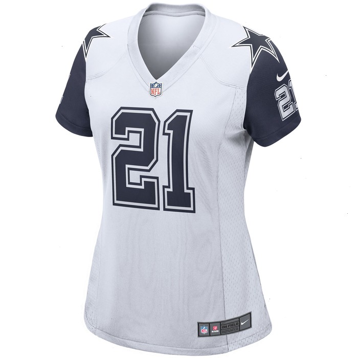 Ezekiel Elliott Dallas Cowboys Nike Women's Alternate Game Jersey - White