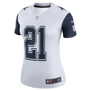 Ezekiel Elliott Dallas Cowboys Nike Women's Color Rush Legend Player Jersey - White