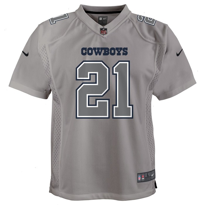 Ezekiel Elliott Dallas Cowboys Nike Youth Atmosphere Game Jersey - Gray