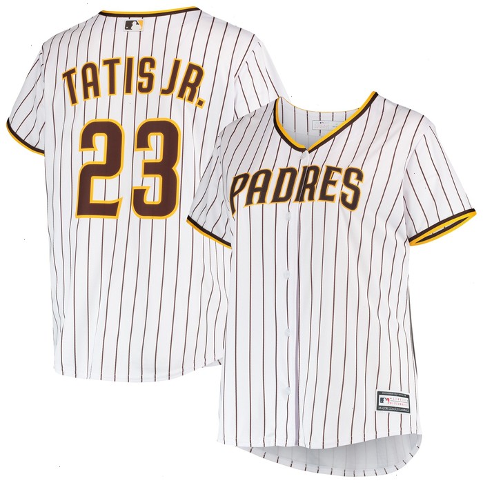 Fernando Tatis Jr. San Diego Padres Women's Plus Size Replica Player Jersey - White/Brown