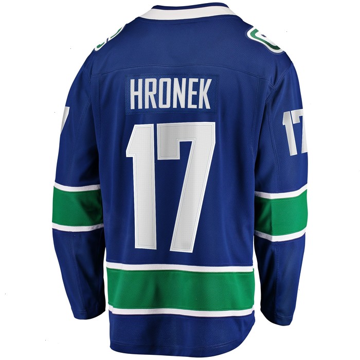 Filip Hronek Vancouver Canucks Fanatics Branded Home Breakaway Jersey - Blue