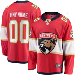 Florida Panthers Fanatics Branded Youth Home Breakaway Custom Jersey - Red