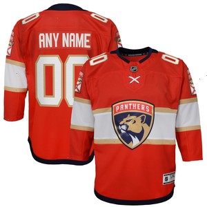 Florida Panthers Youth Home Premier Custom Jersey - Red