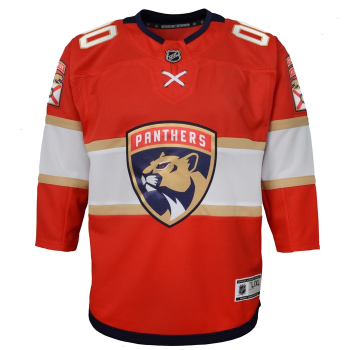 Florida Panthers Youth Home Premier Custom Jersey - Red