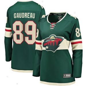 Frederick Gaudreau Minnesota Wild Fanatics Branded Women's Home Breakaway Player Jersey - Green