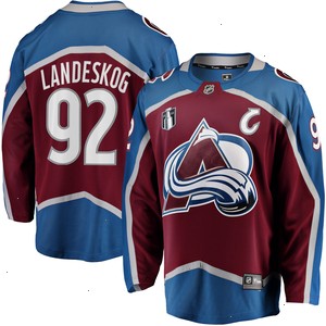 Gabriel Landeskog Colorado Avalanche Fanatics Branded Home 2022 Stanley Cup Final Breakaway Player Jersey - Burgundy