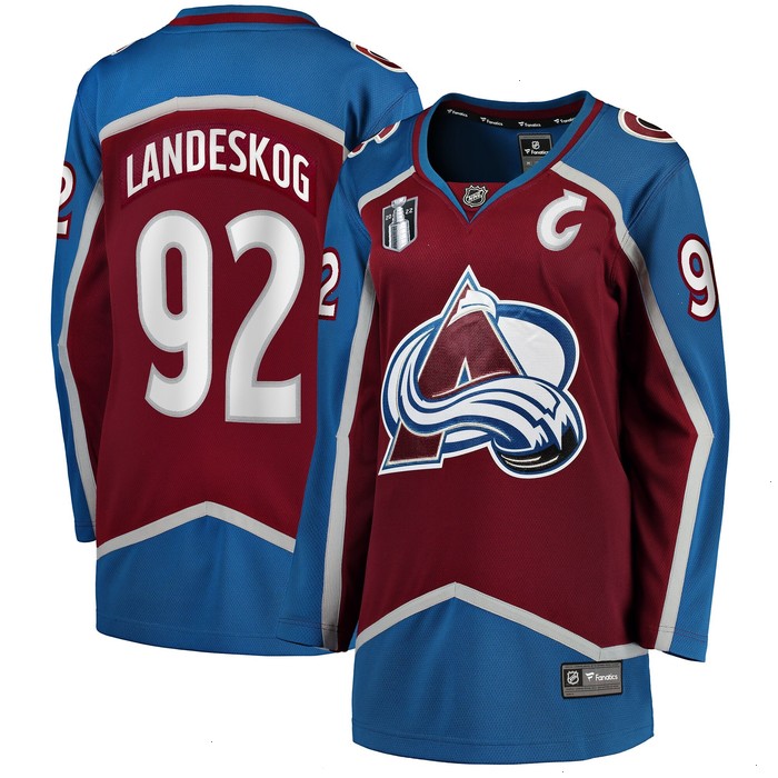 Gabriel Landeskog Colorado Avalanche Fanatics Branded Women's Home 2022 Stanley Cup Final Breakaway Player Jersey - Burgundy