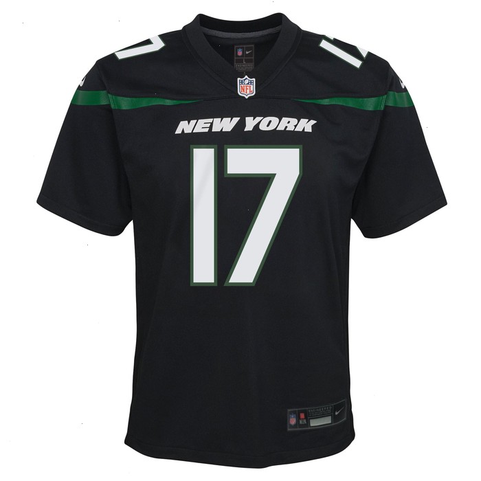 Garrett Wilson New York Jets Nike Youth Game Jersey - Black