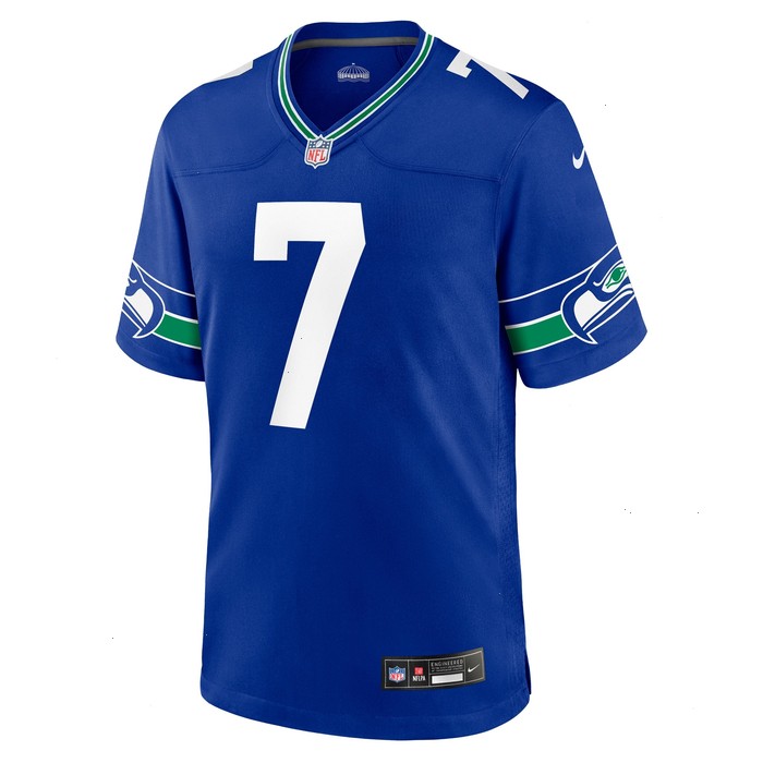 Geno Smith Seattle Seahawks Nike Throwback Player Game Jersey - Royal