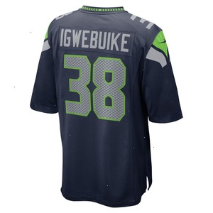 Godwin Igwebuike Seattle Seahawks Nike Home Game Player Jersey - College Navy