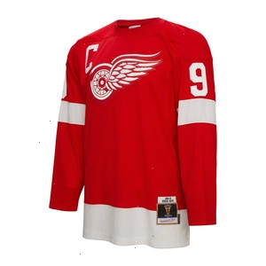 Gordie Howe Detroit Red Wings Mitchell & Ness 1960/61 Captain Patch Blue Line Player Jersey - Red