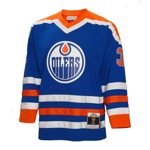 Grant Fuhr Edmonton Oilers Mitchell & Ness 1986/87 Blue Line Player Jersey - Royal