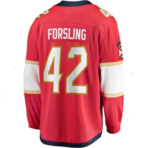 Gustav Forsling Florida Panthers Fanatics Branded Home Breakaway Player Jersey - Red