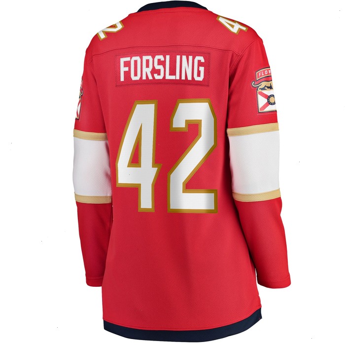 Gustav Forsling Florida Panthers Fanatics Branded Women's Home Breakaway Player Jersey - Red