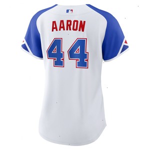 Hank Aaron Atlanta Braves Nike Women's 2023 City Connect Replica Player Jersey - White