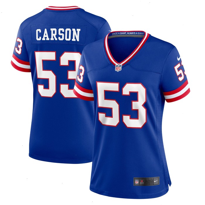 Harry Carson New York Giants Nike Women's Classic Retired Player Game Jersey - Royal