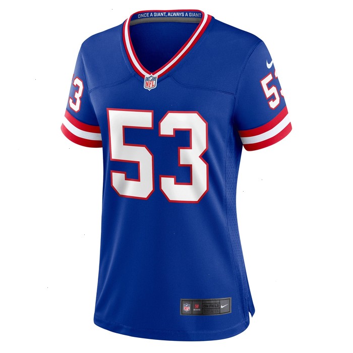 Harry Carson New York Giants Nike Women's Classic Retired Player Game Jersey - Royal