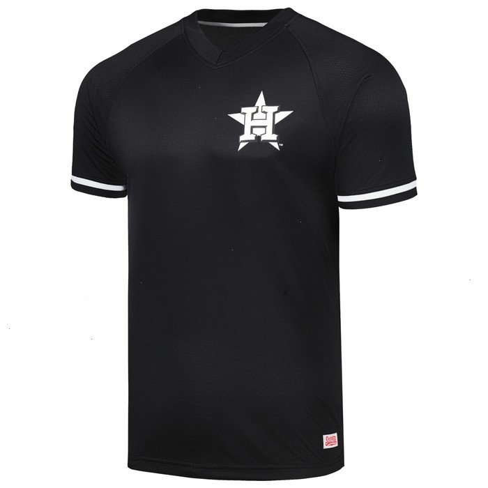 Houston Astros Stitches Black Raglan V-Neck Jersey