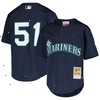 Ichiro Suzuki Seattle Mariners Mitchell & Ness Youth Cooperstown Collection Mesh Batting Practice Jersey - Navy