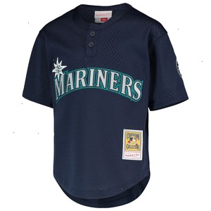 Ichiro Suzuki Seattle Mariners Mitchell & Ness Youth Cooperstown Collection Mesh Batting Practice Jersey - Navy