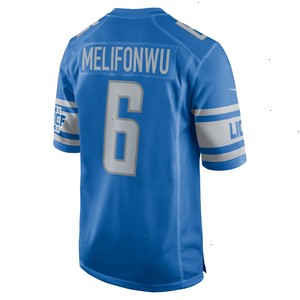 Ifeatu Melifonwu Detroit Lions Nike Team Game Jersey - Blue