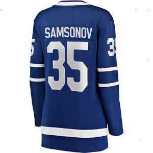 Ilya Samsonov Toronto Maple Leafs Fanatics Branded Women's Home Breakaway Player Jersey - Blue