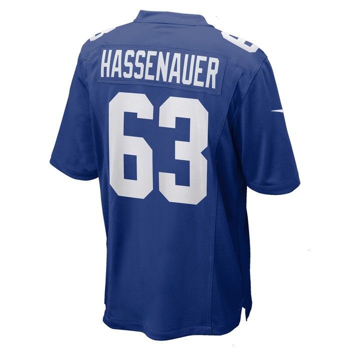 JC Hassenauer New York Giants Nike Team Game Jersey - Royal